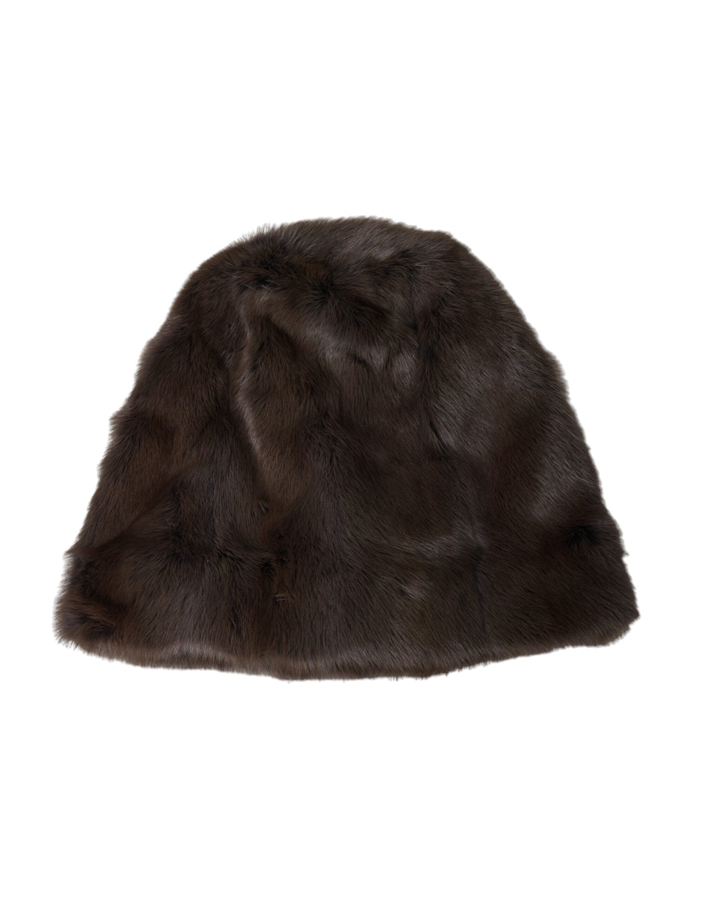 Bonnet en cachemire pour femme Dolce & Gabbana en fourrure de belette marron