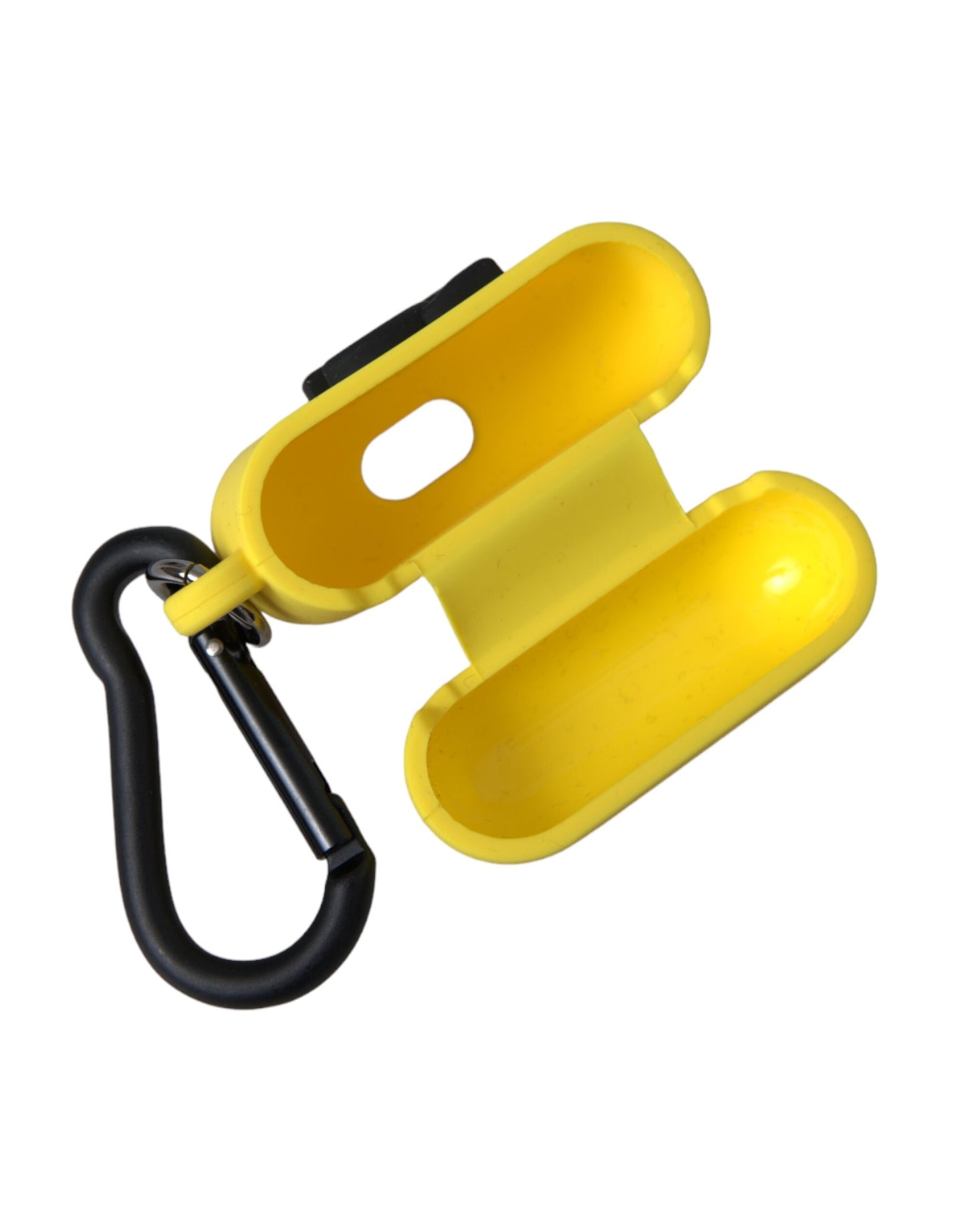 Étui pour Airpods Dolce & Gabbana en silicone jaune avec logo en relief