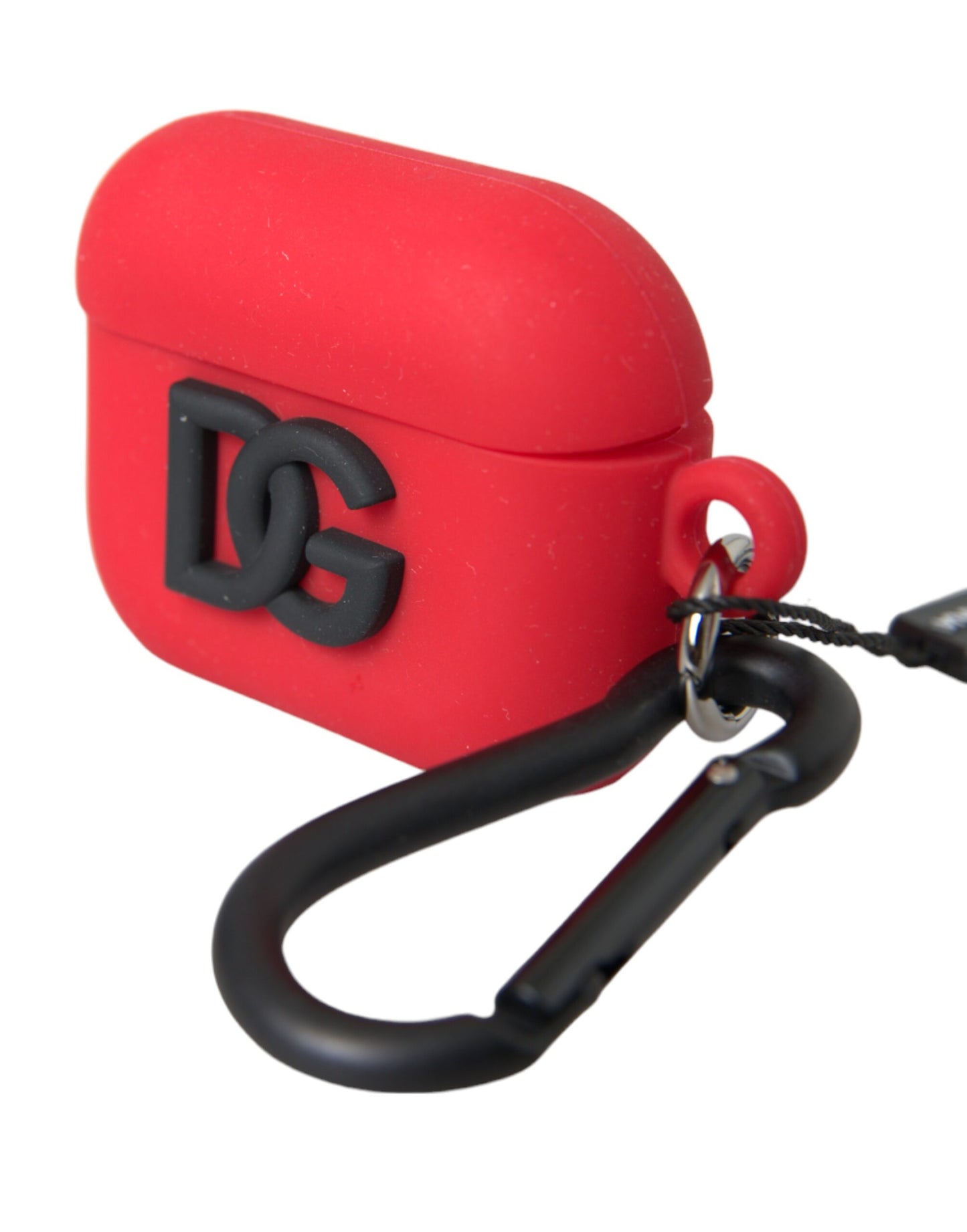 Étui pour Airpods Dolce & Gabbana en caoutchouc de silicone rouge avec logo en relief