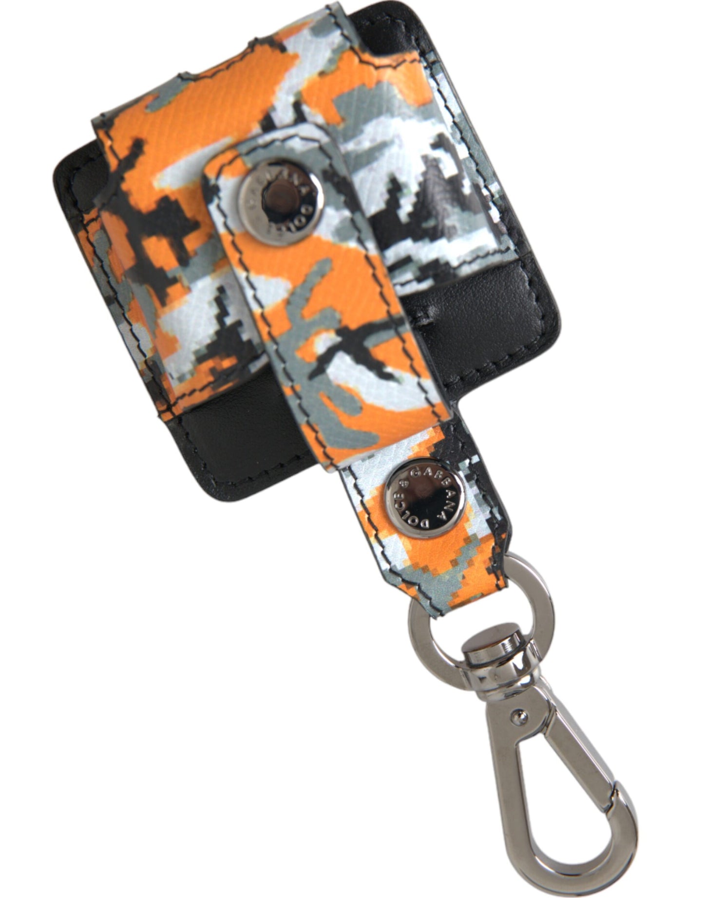 Étui pour Airpods Dolce & Gabbana en cuir et métal à imprimé camouflage multicolore