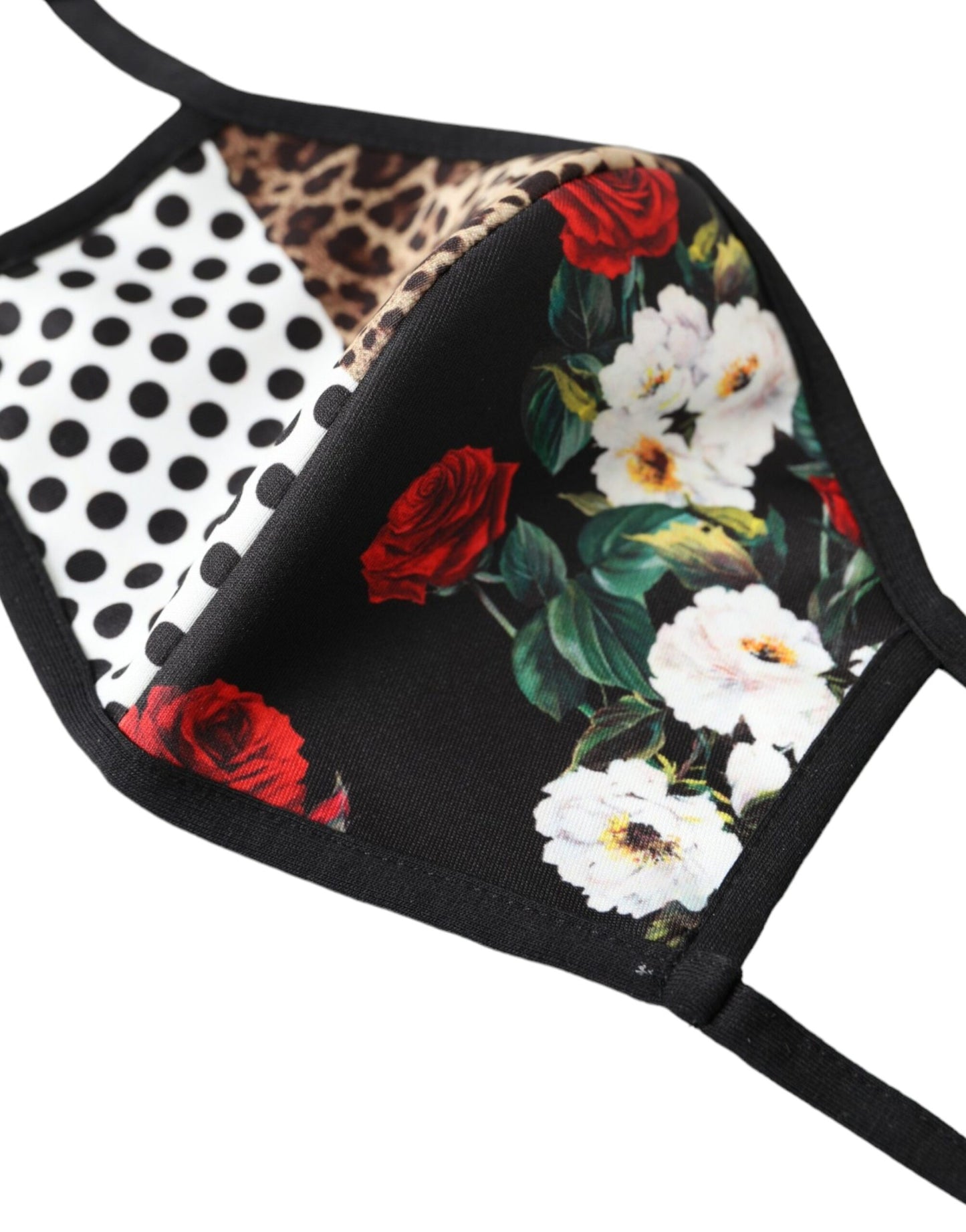 Masque facial Dolce & Gabbana à imprimé léopard multicolore et élastique