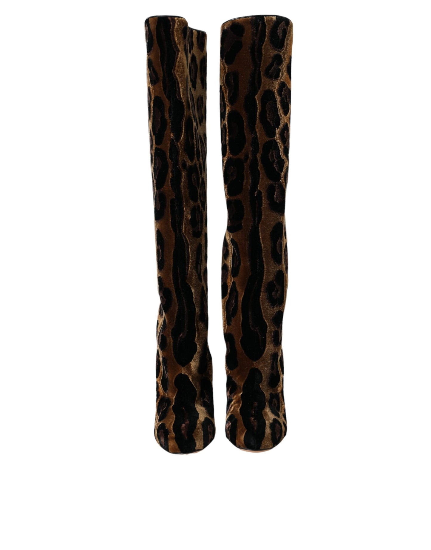 Chaussures Dolce & Gabbana en cuir velours marron girafe