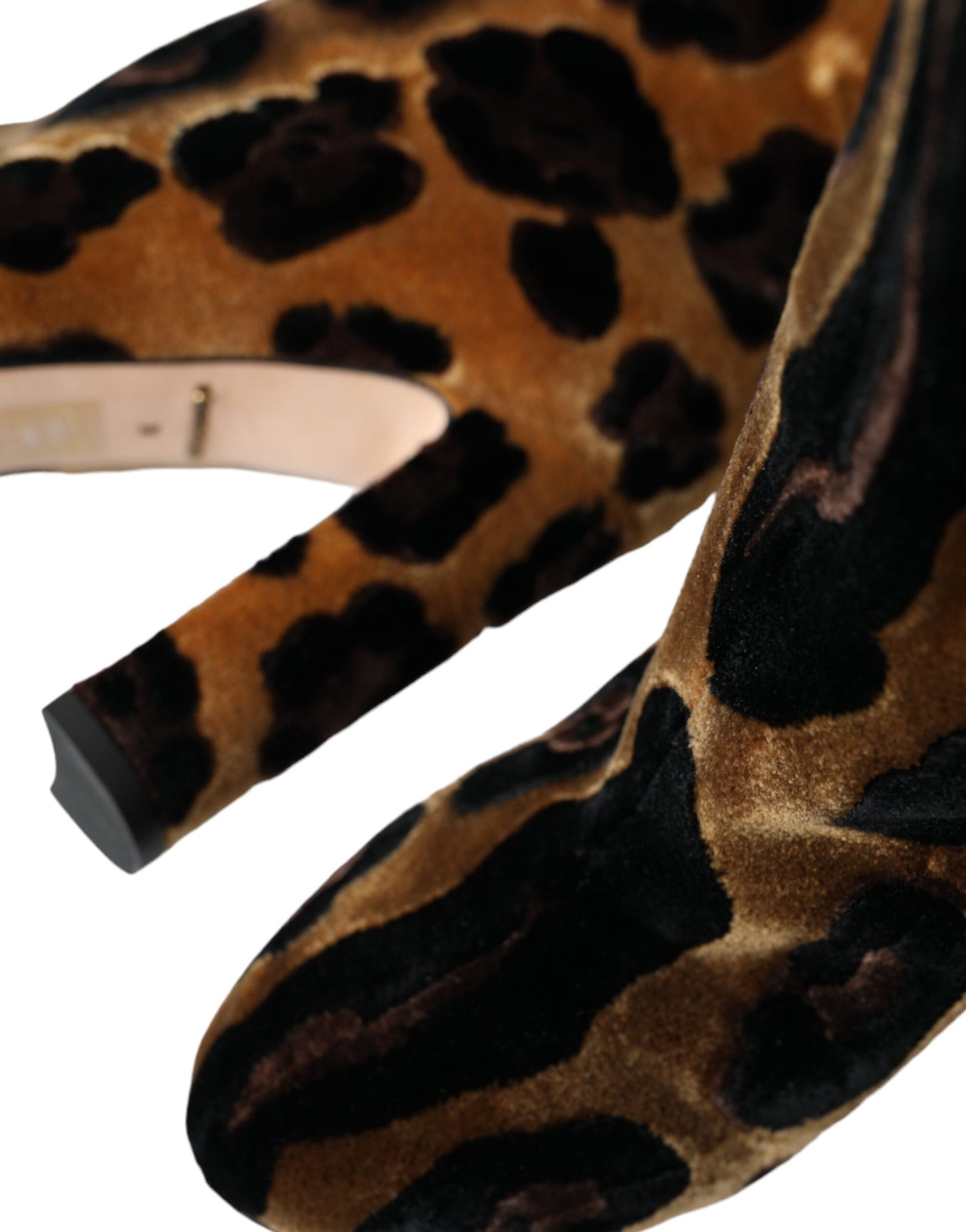 Chaussures Dolce & Gabbana en cuir velours marron girafe