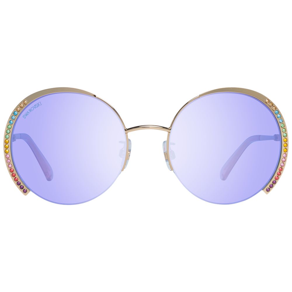 Lunettes de soleil Swarovski dorées pour femmes