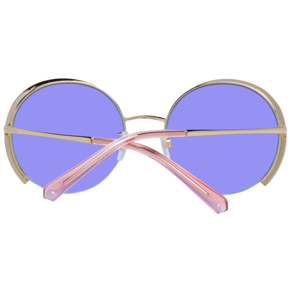 Lunettes de soleil Swarovski dorées pour femmes