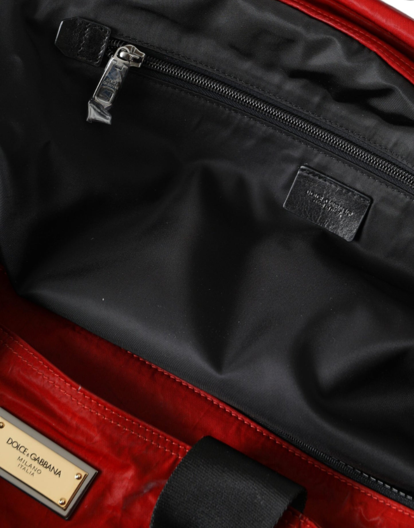 Sac de voyage à bandoulière en nylon rouge Dolce & Gabbana