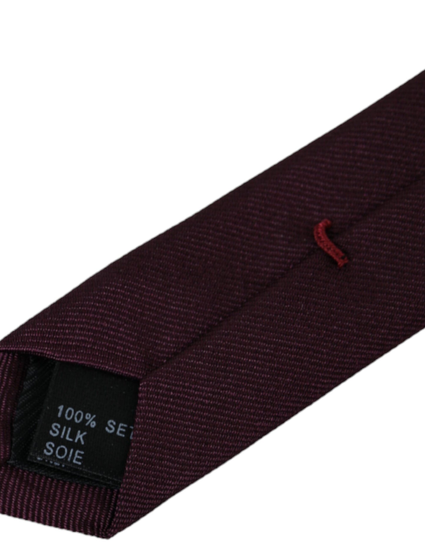 Cravate ajustable pour homme Dolce & Gabbana Bordeaux unie 100 % soie