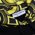 Sweat-shirt à capuche en coton noir avec logo Dolce & Gabbana
