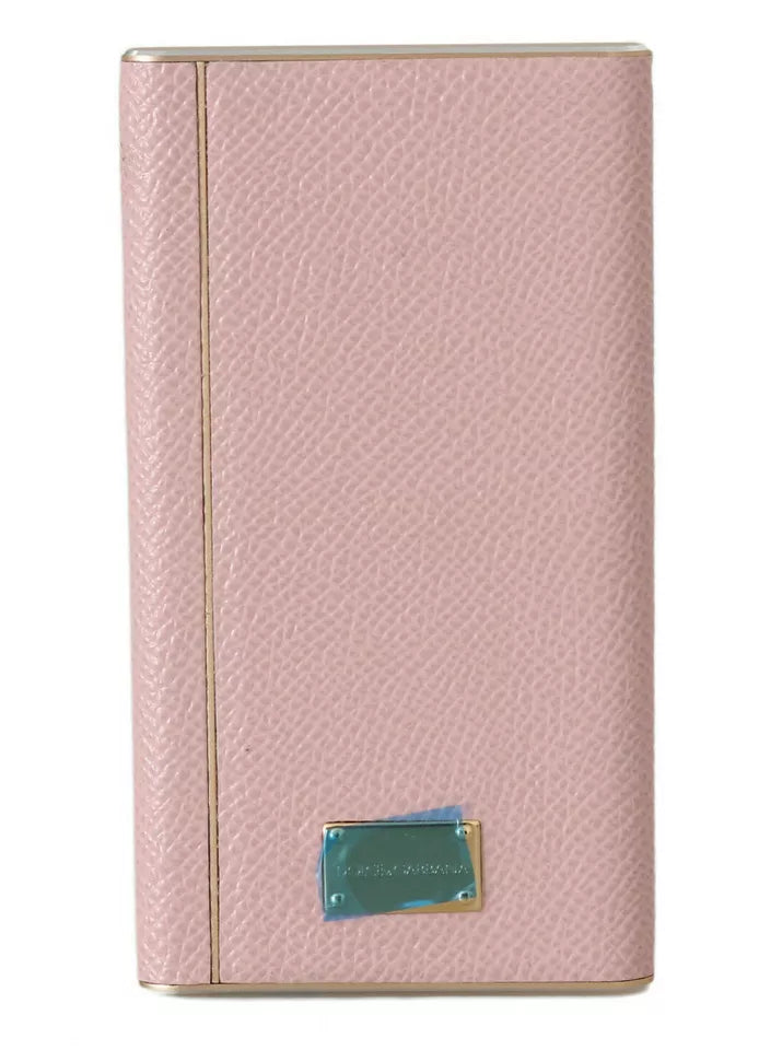 Chargeur USB Dolce & Gabbana en cuir rose #DGFAMILY Power Bank
