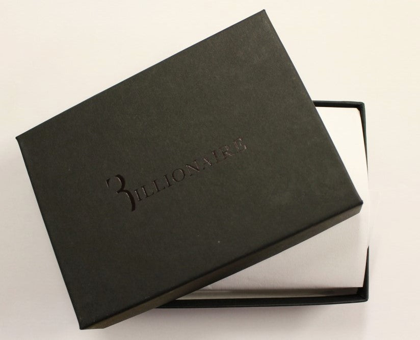 Billionaire Italian Couture – Zweifach-Geldbörse aus braunem Leder