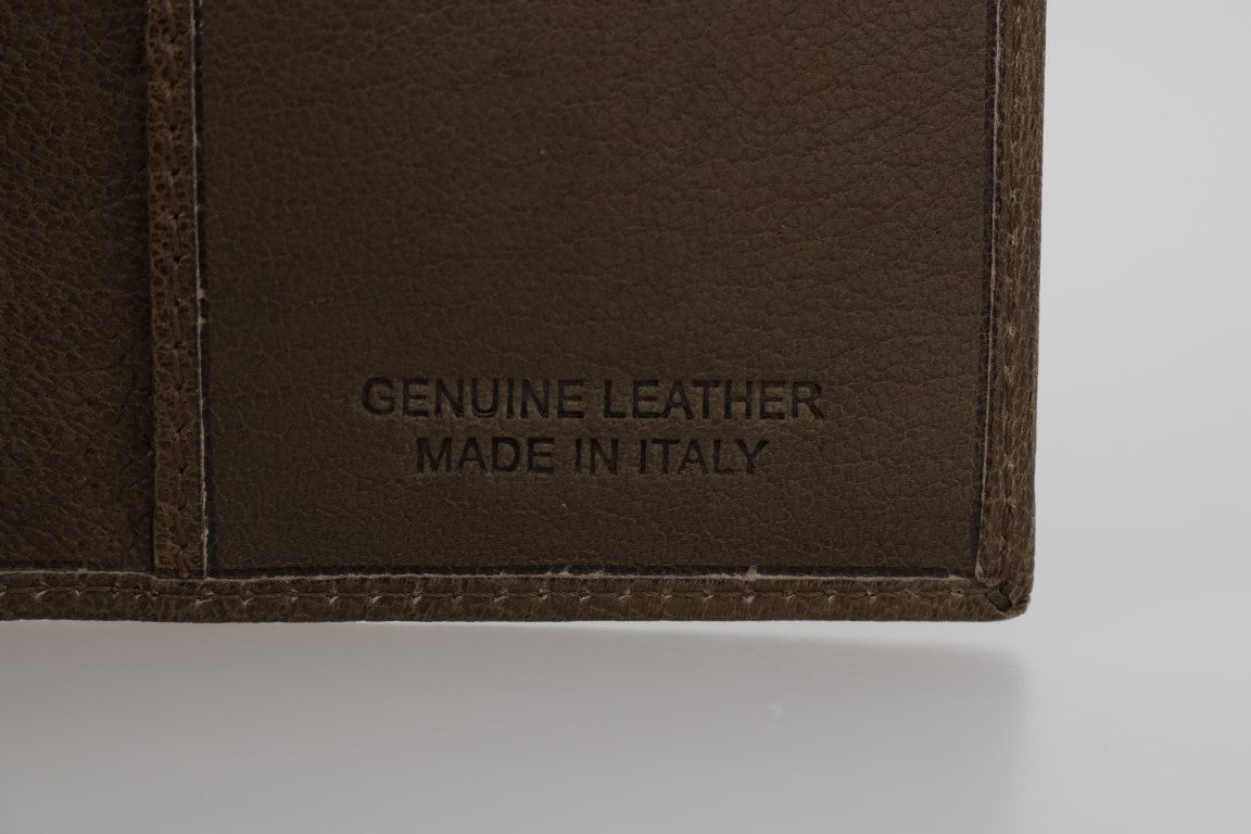 Billionaire Italian Couture – Zweifach-Geldbörse aus braunem Leder