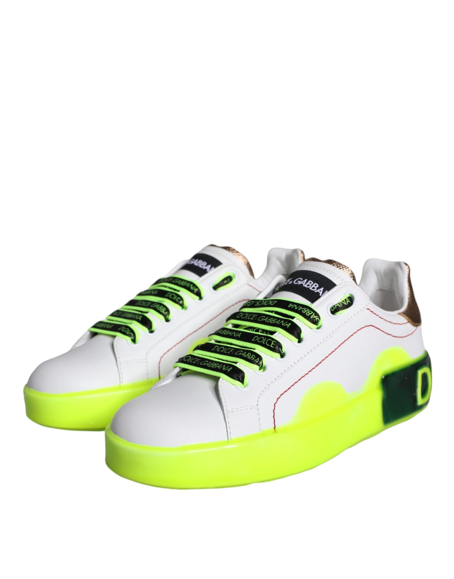 Baskets basses Dolce & Gabbana Portofino en cuir blanc