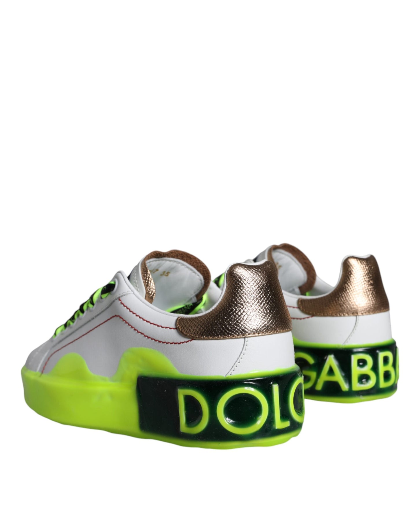 Baskets basses Dolce & Gabbana Portofino en cuir blanc
