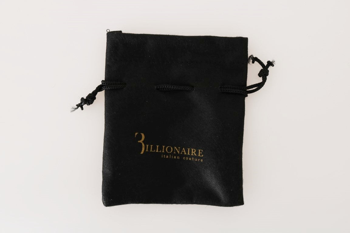 Billionaire Italian Couture – Kartenetui aus schwarzem Leder