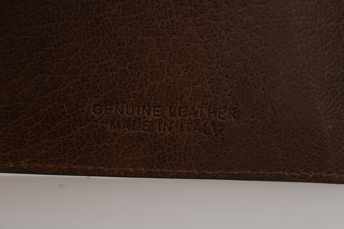 Billionaire Italian Couture – Kartenetui aus braunem Leder