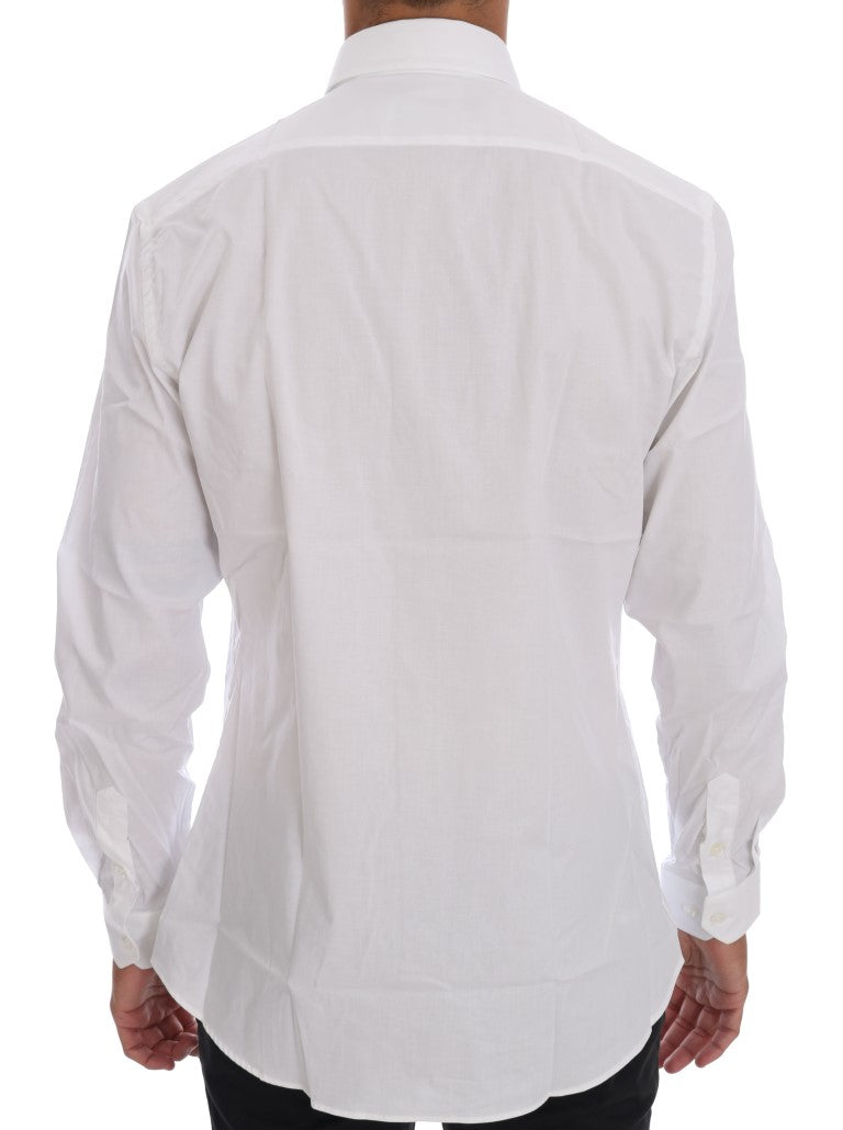 Moschino Slim Fit Hemd aus weißer Stretch-Baumwolle