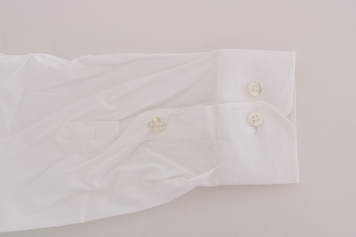 Moschino Slim Fit Hemd aus weißer Stretch-Baumwolle