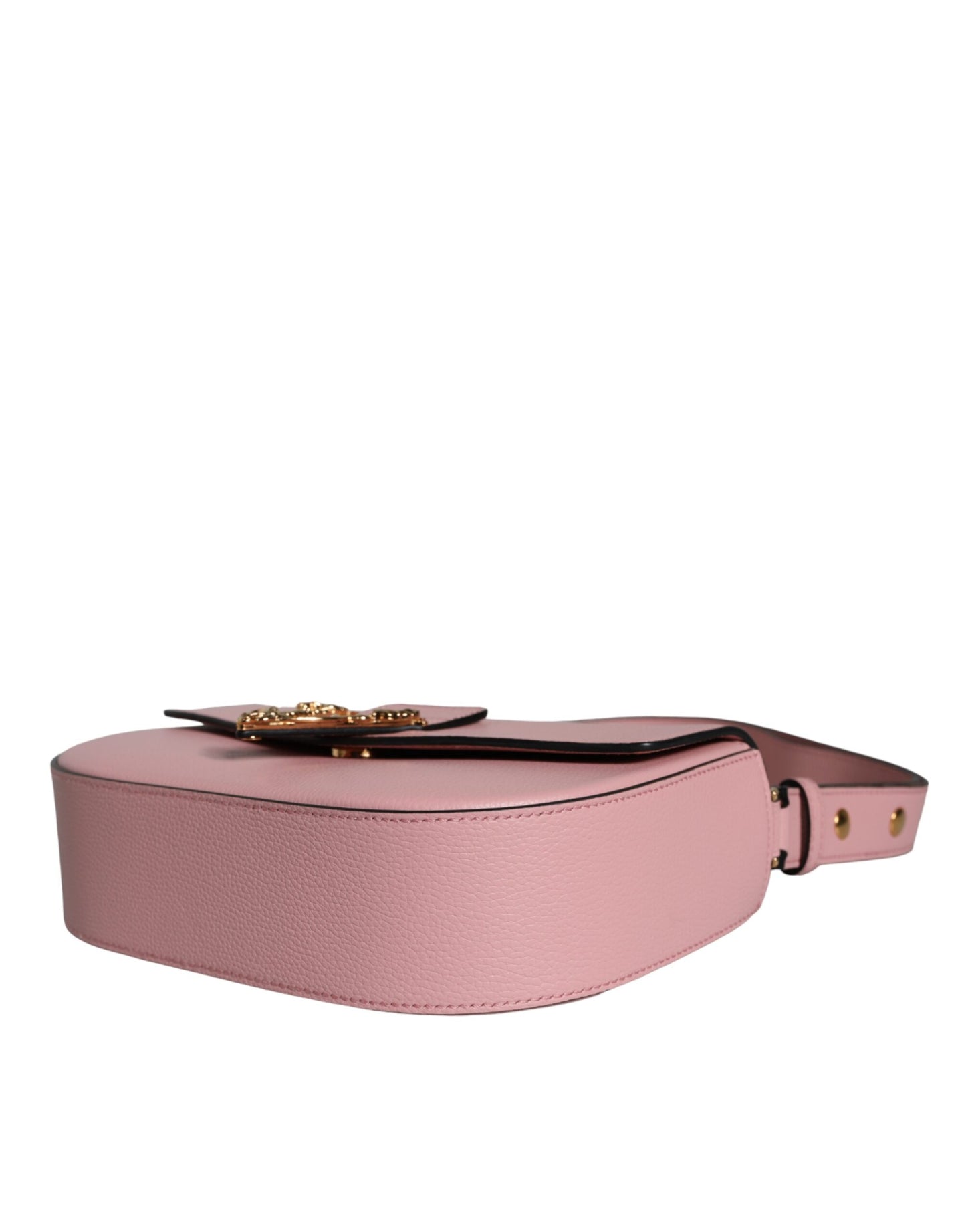 Sac bandoulière Versace en cuir de veau grainé rose avec logo