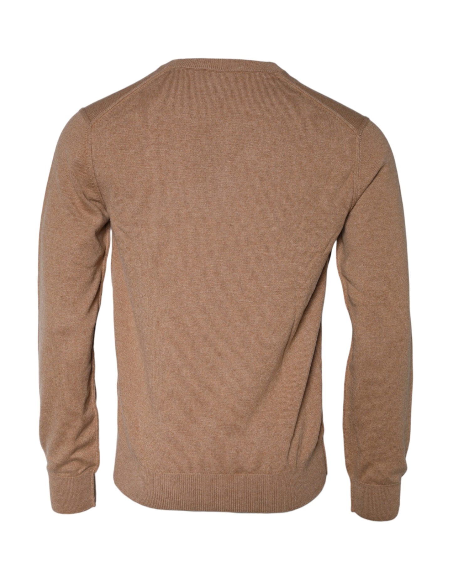 Pull col V en maille cachemire marron Dolce & Gabbana