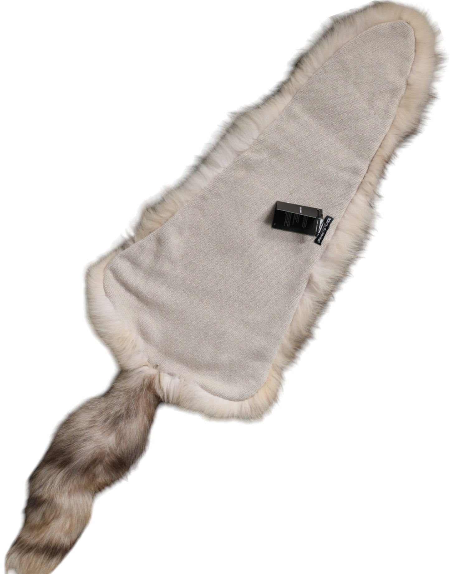 Écharpe d'hiver cache-cou en fourrure de renard marron givré Dolce & Gabbana