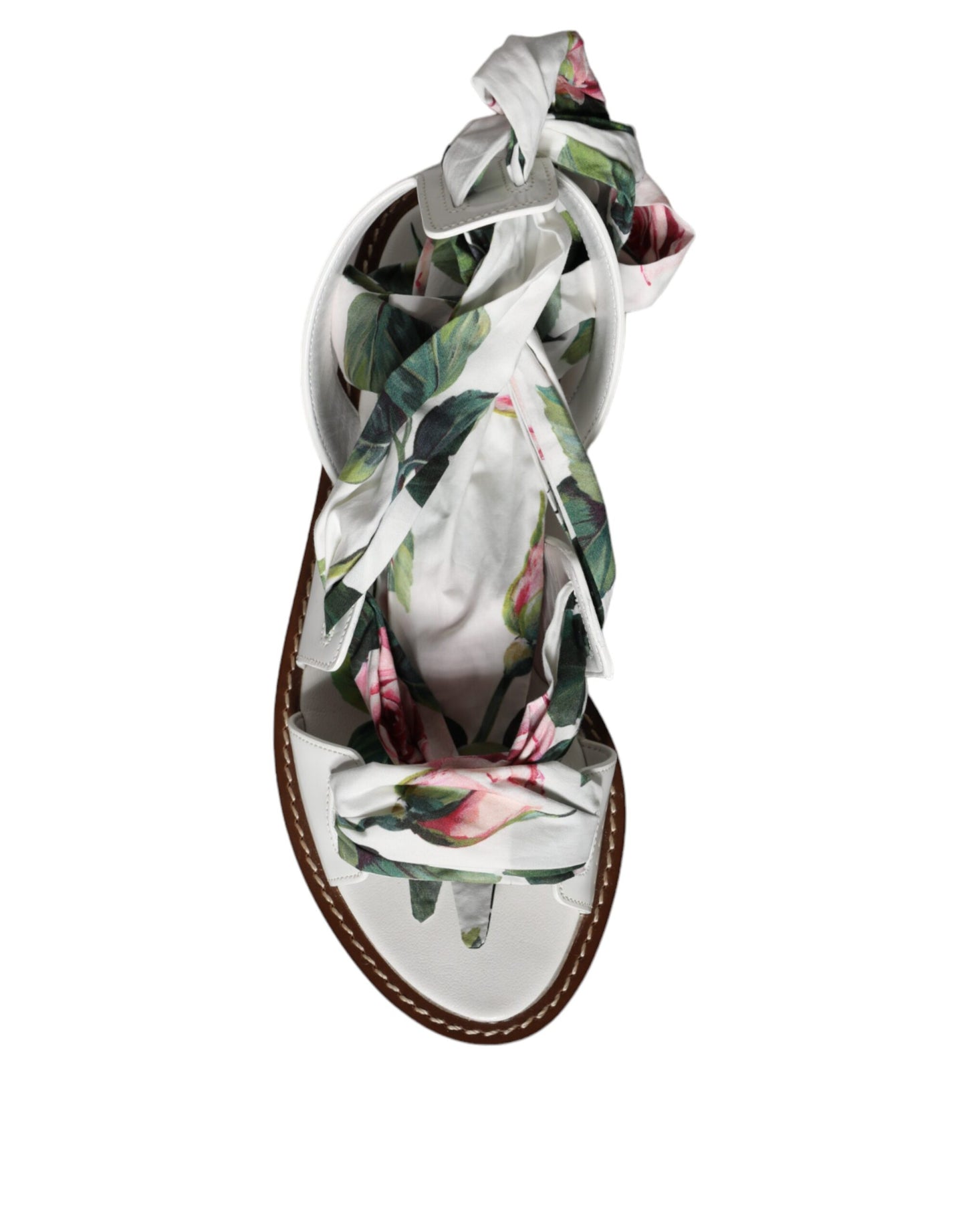 Sandales à bride cheville à imprimé floral multicolore Dolce & Gabbana