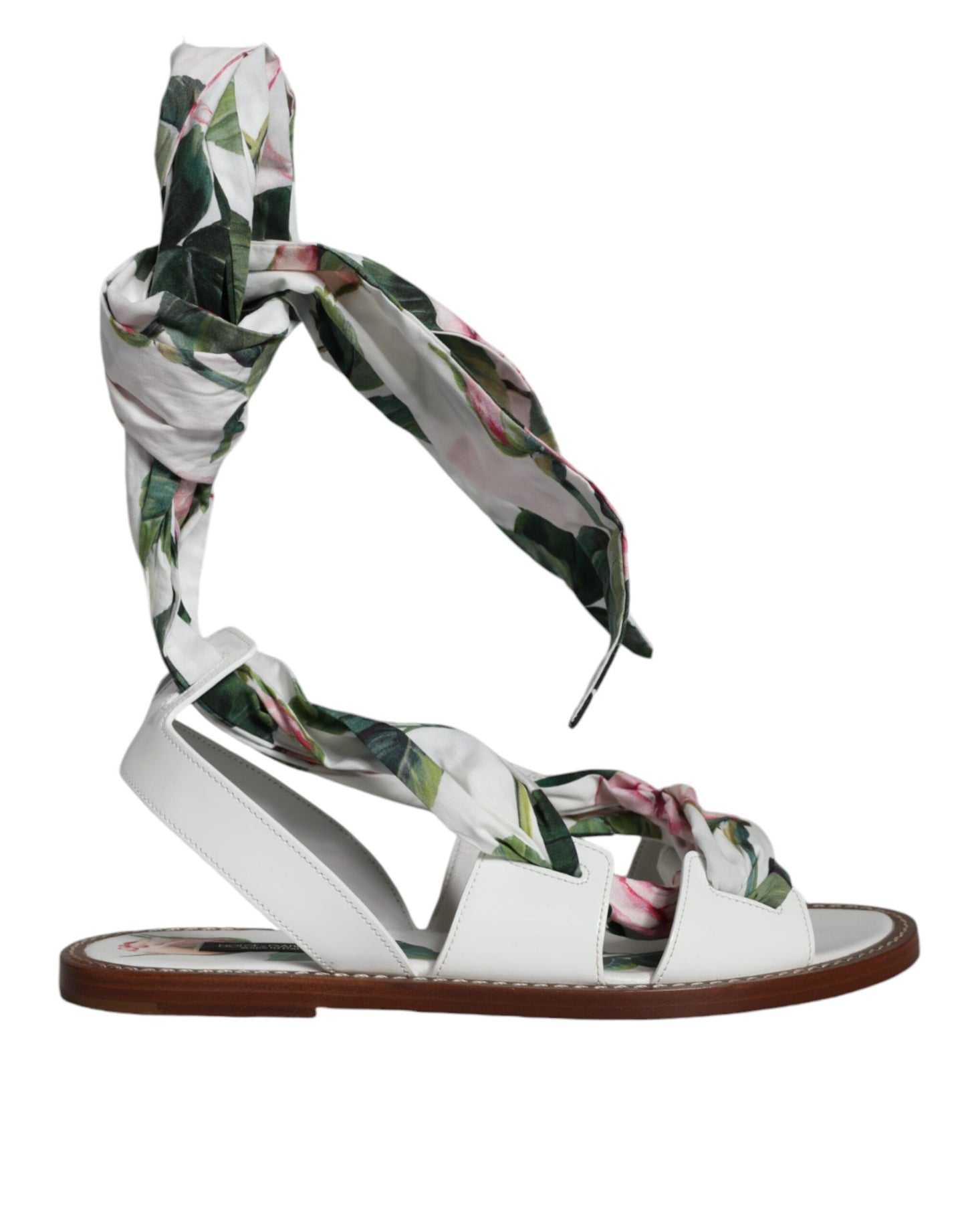 Sandales à bride cheville à imprimé floral multicolore Dolce & Gabbana