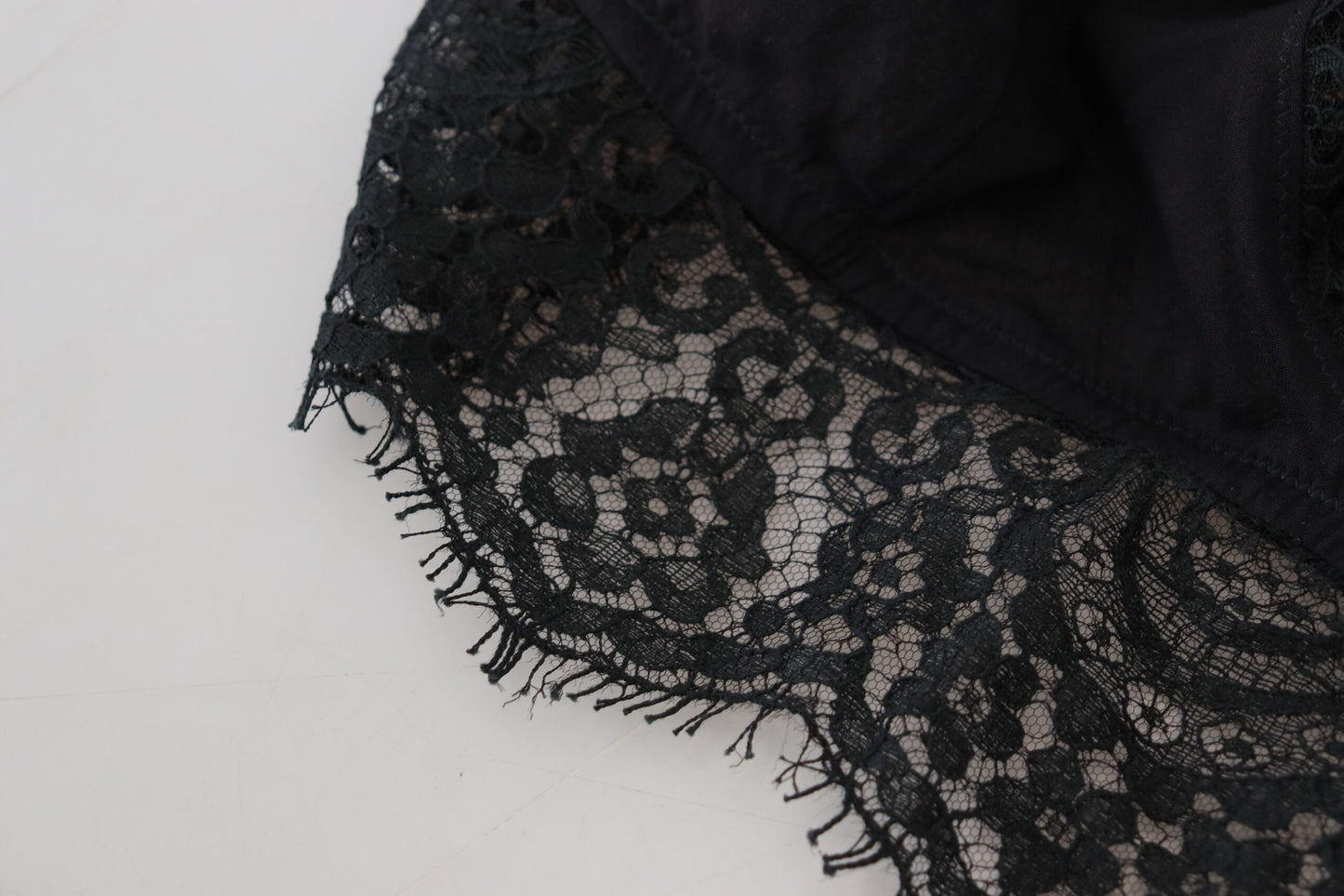 Sous-vêtements bralette extensible en dentelle florale noire Dolce & Gabbana