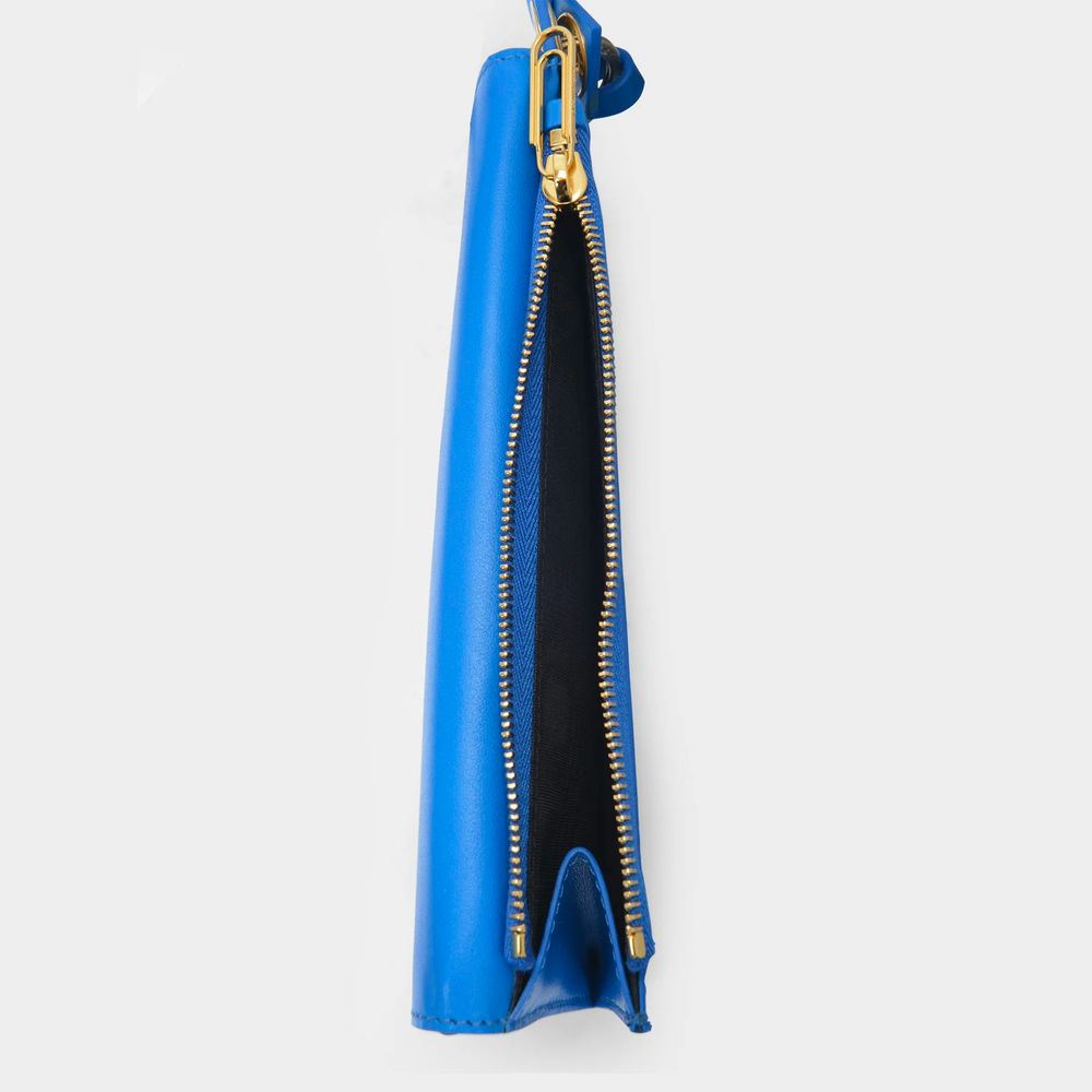 Sac à bandoulière en cuir bleu Off-White