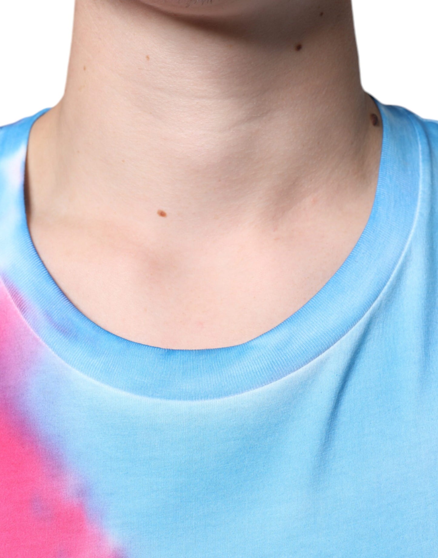 T-shirt sans manches en coton tie-dye multicolore Dolce & Gabbana