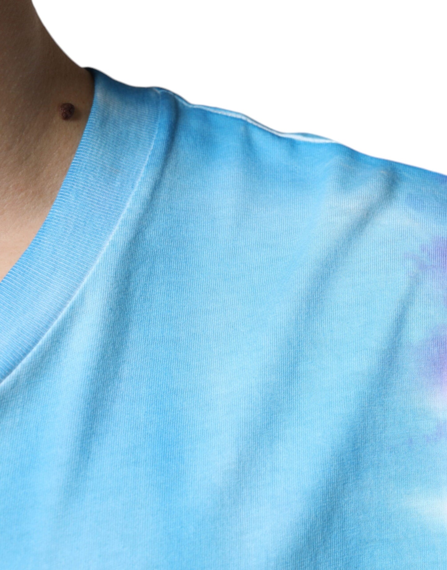 T-shirt sans manches en coton tie-dye multicolore Dolce & Gabbana