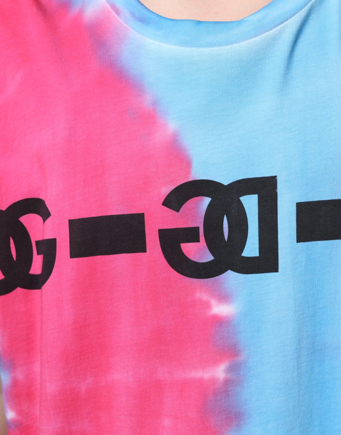 T-shirt sans manches en coton tie-dye multicolore Dolce & Gabbana