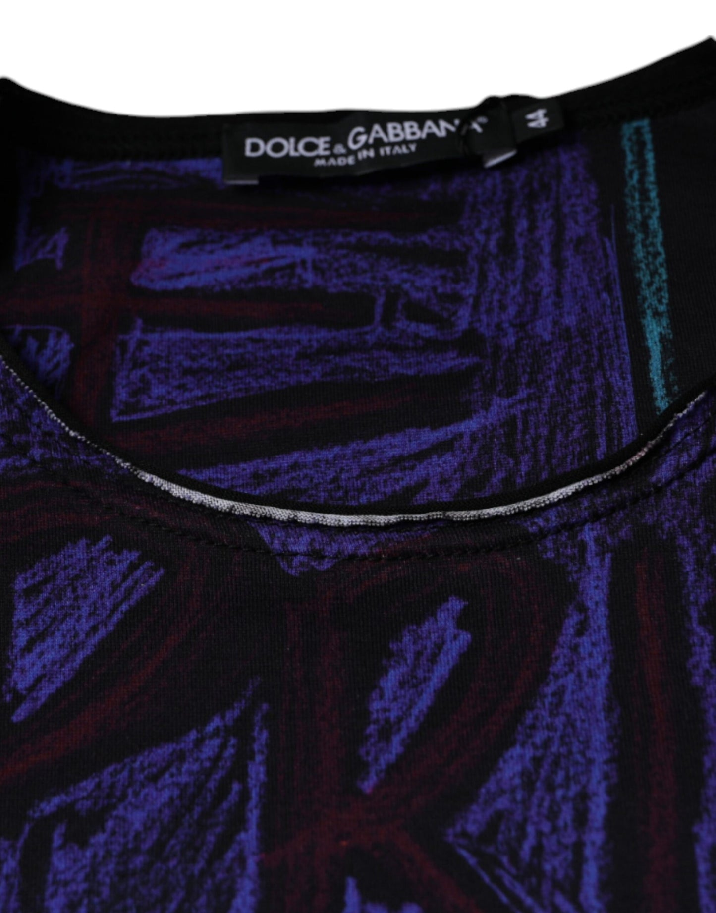 T-shirt en coton à imprimé graphique multicolore Dolce & Gabbana