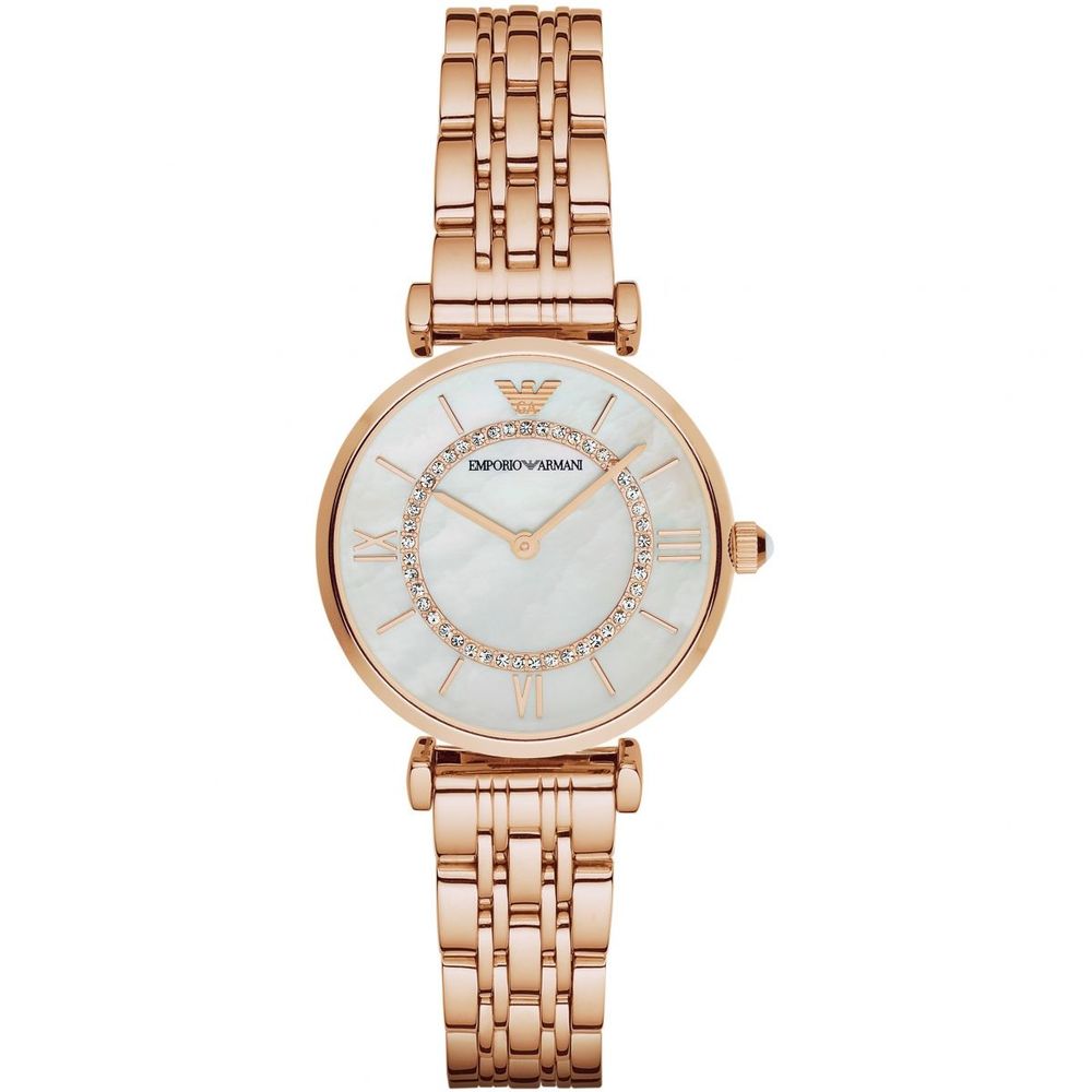 Armani – Edelstahluhr in Roségold