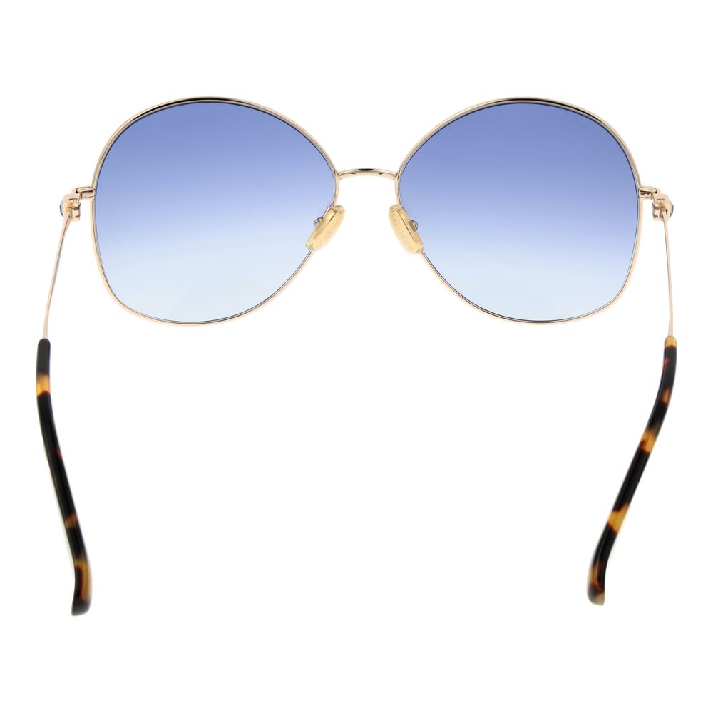 Lunettes de soleil dorées pour femmes Max Mara