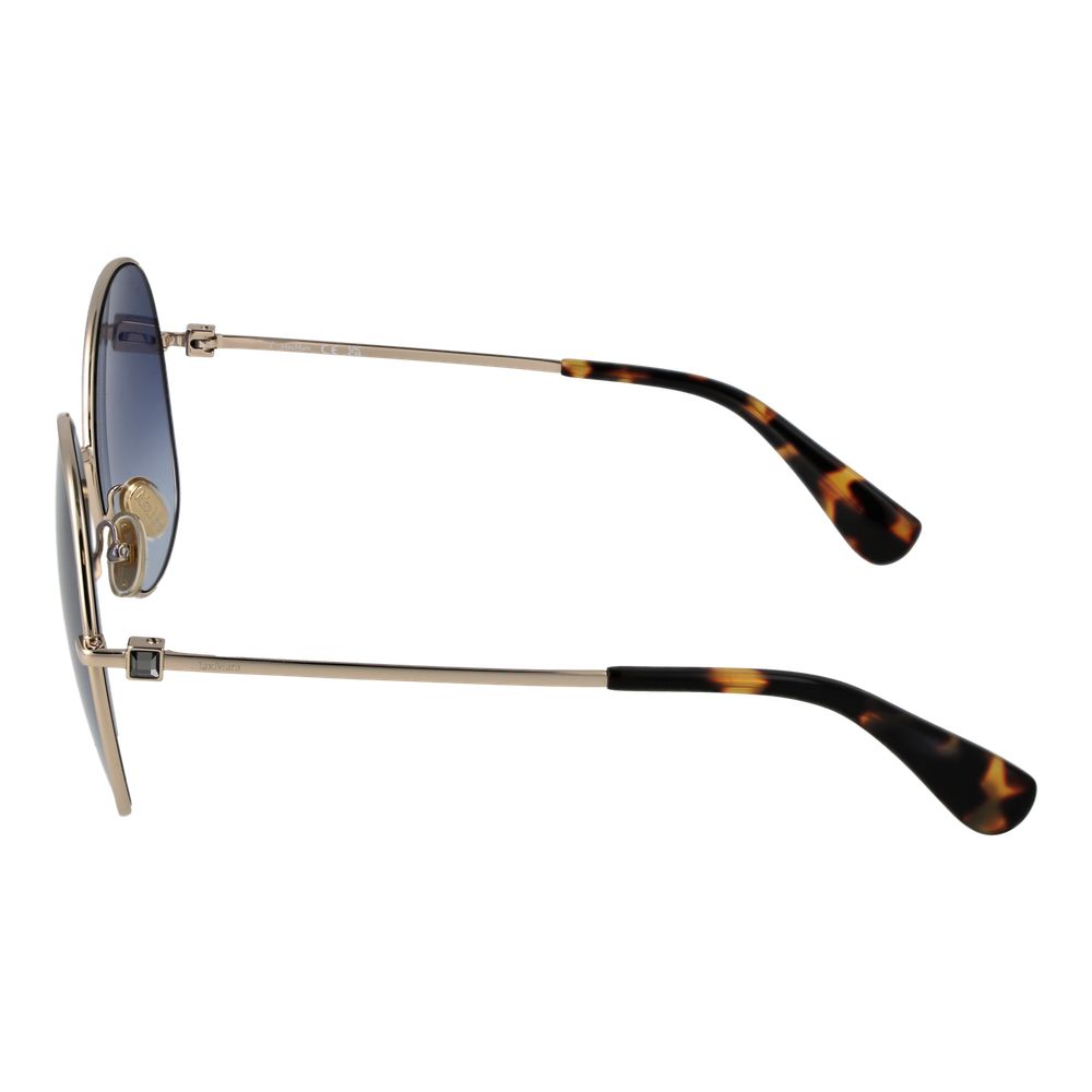 Lunettes de soleil dorées pour femmes Max Mara
