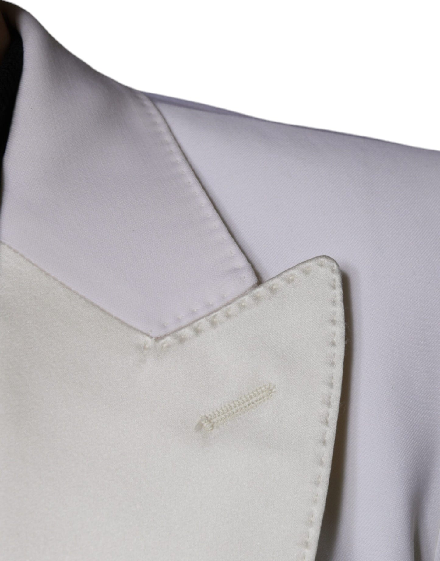 Blazer simple boutonnage en laine blanc cassé Dolce & Gabbana
