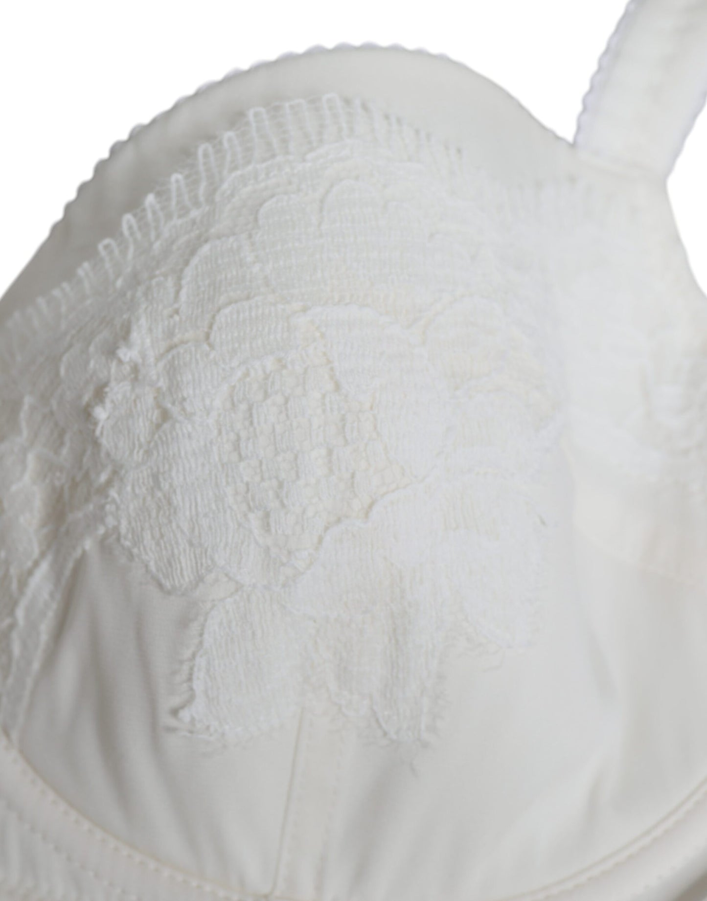 Soutien-gorge balconnet en soie stretch blanche Dolce & Gabbana