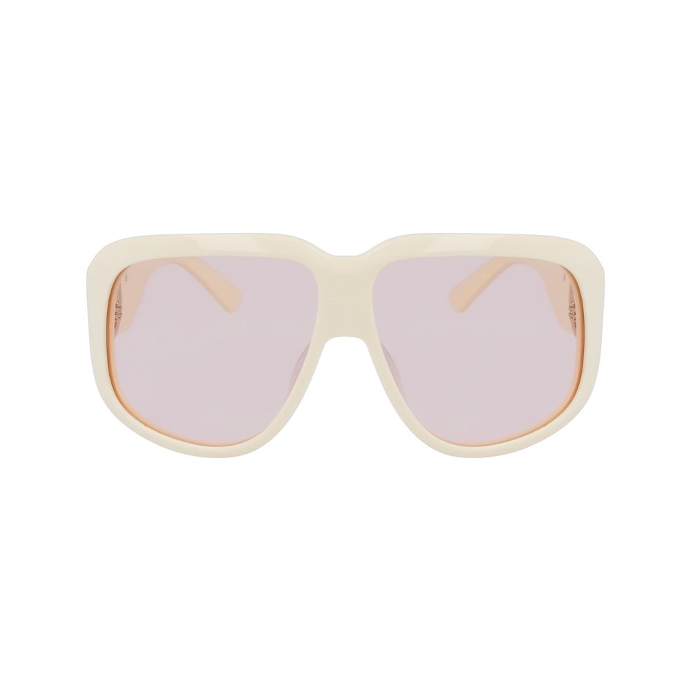 Longchamp – Weiße Acetat-Sonnenbrille