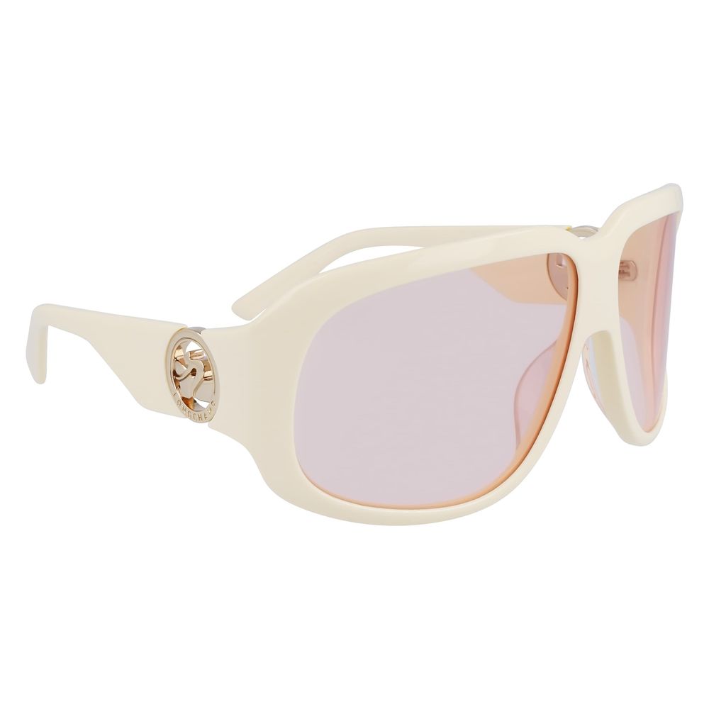 Longchamp – Weiße Acetat-Sonnenbrille