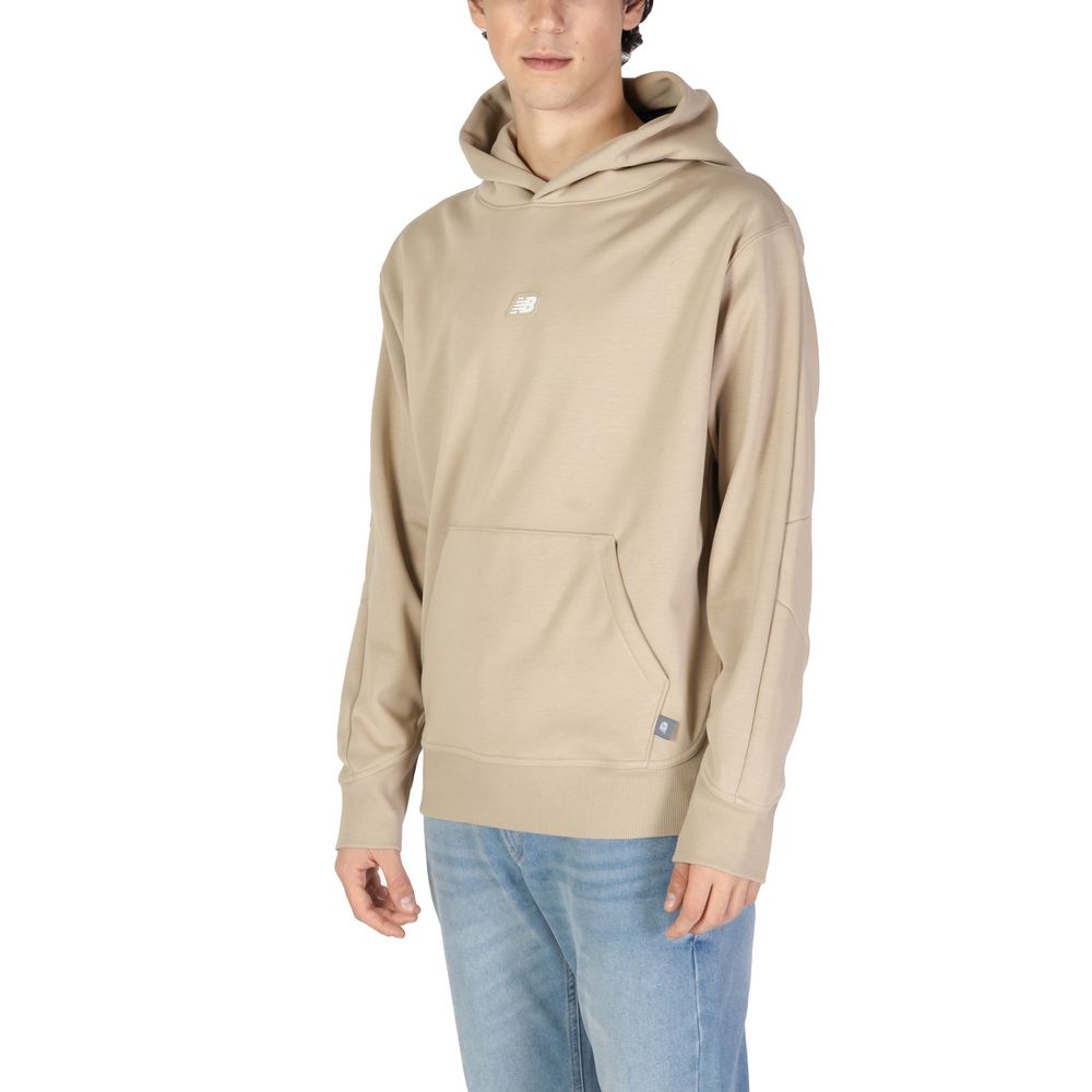 Sweat à capuche beige en polyester recyclé New Balance