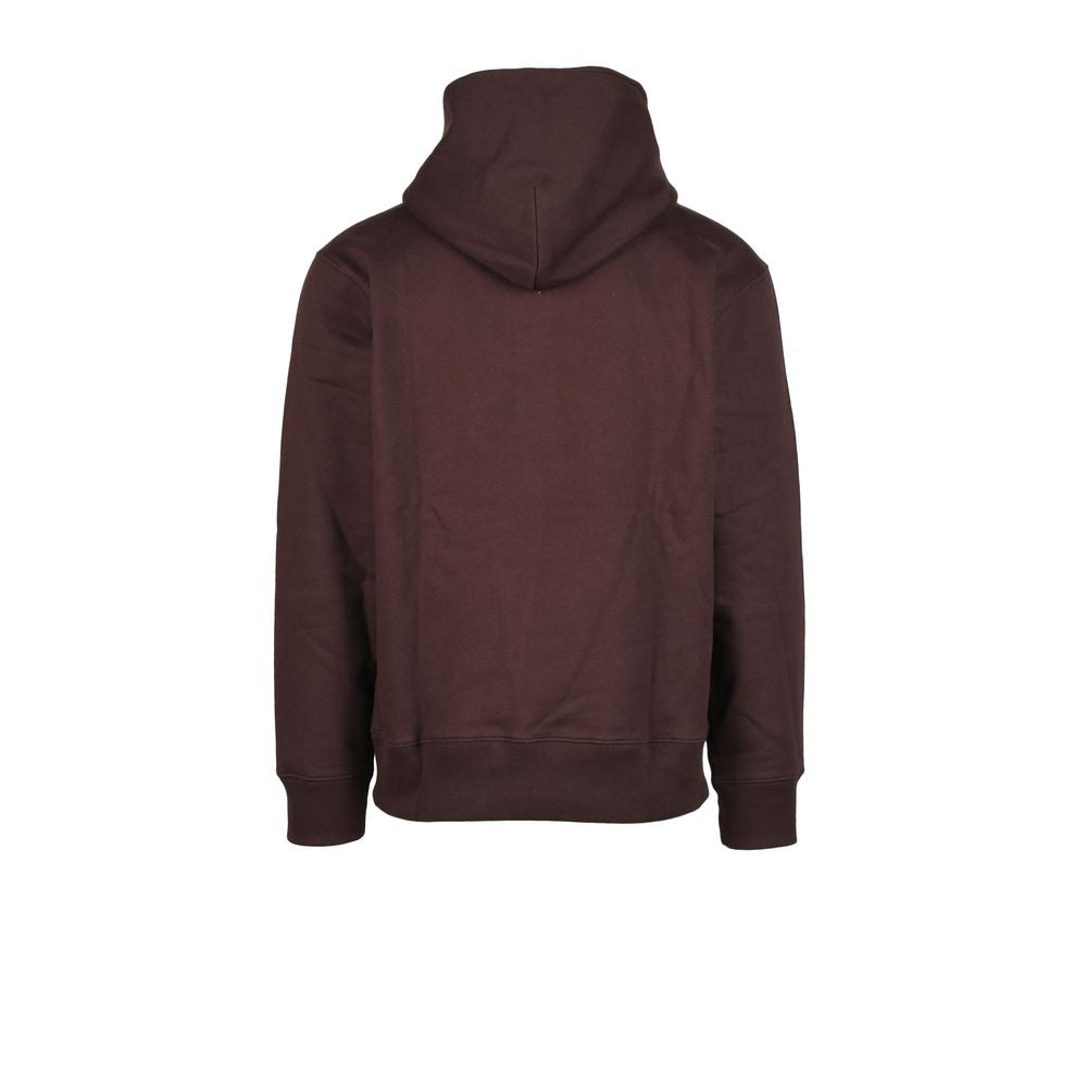 Adidas – Brauner Kapuzenpullover aus Baumwolle