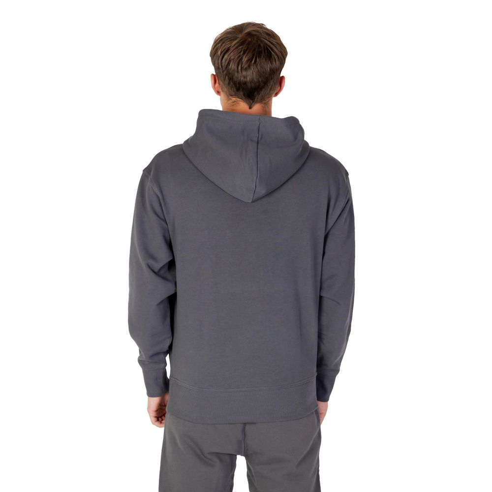 Hugo Boss – Grauer Kapuzenpullover aus Baumwolle