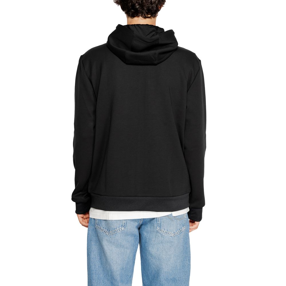 Sweat à capuche en polyester noir EA7 Emporio Armani