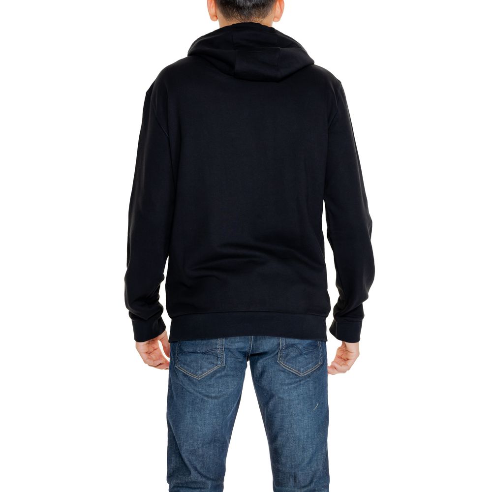 Sweat à capuche en coton noir EA7 Emporio Armani