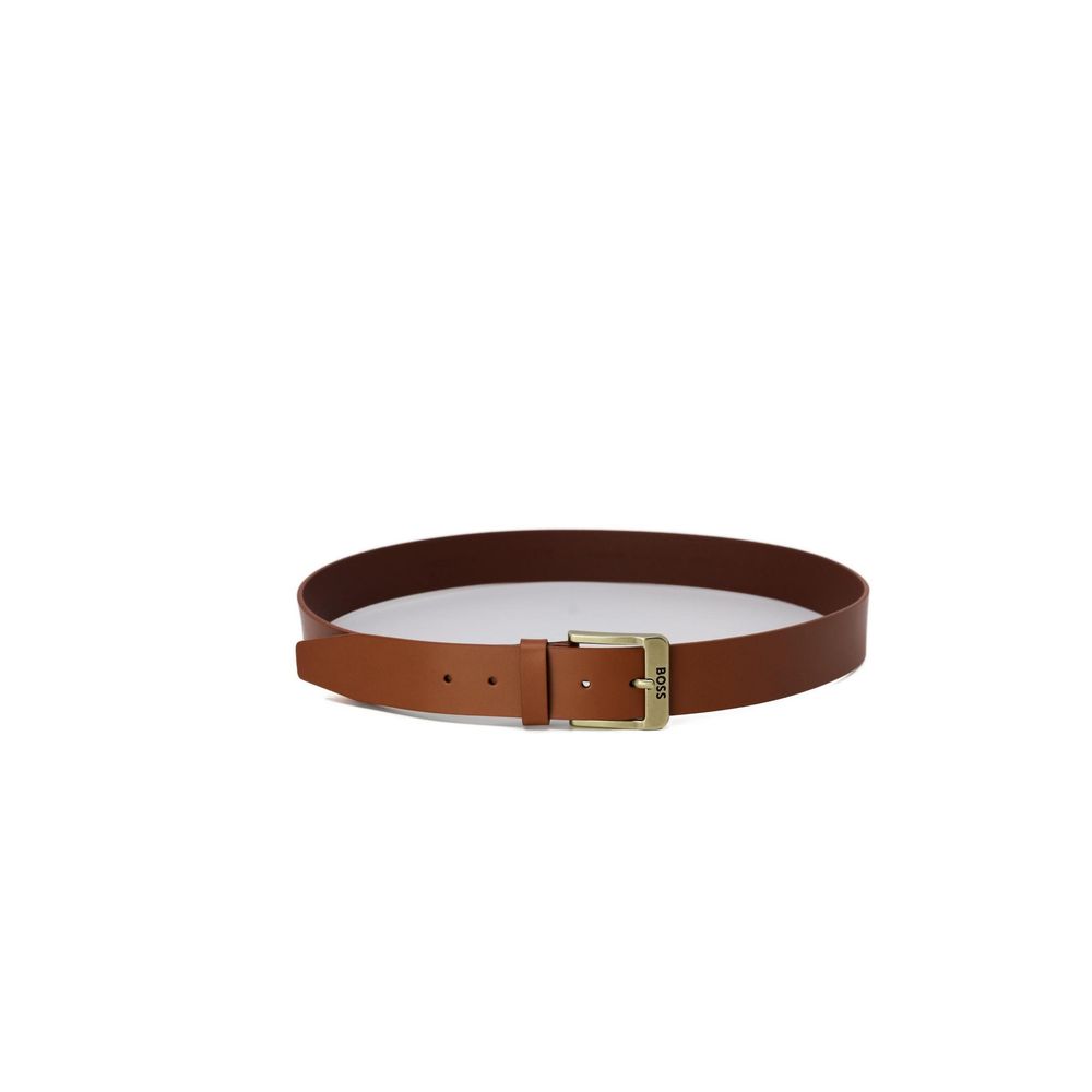 Beigefarbener Ledergürtel von Hugo Boss