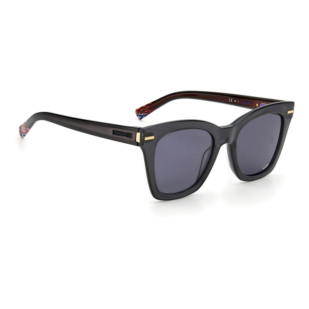 Lunettes de soleil en acétate gris Missoni