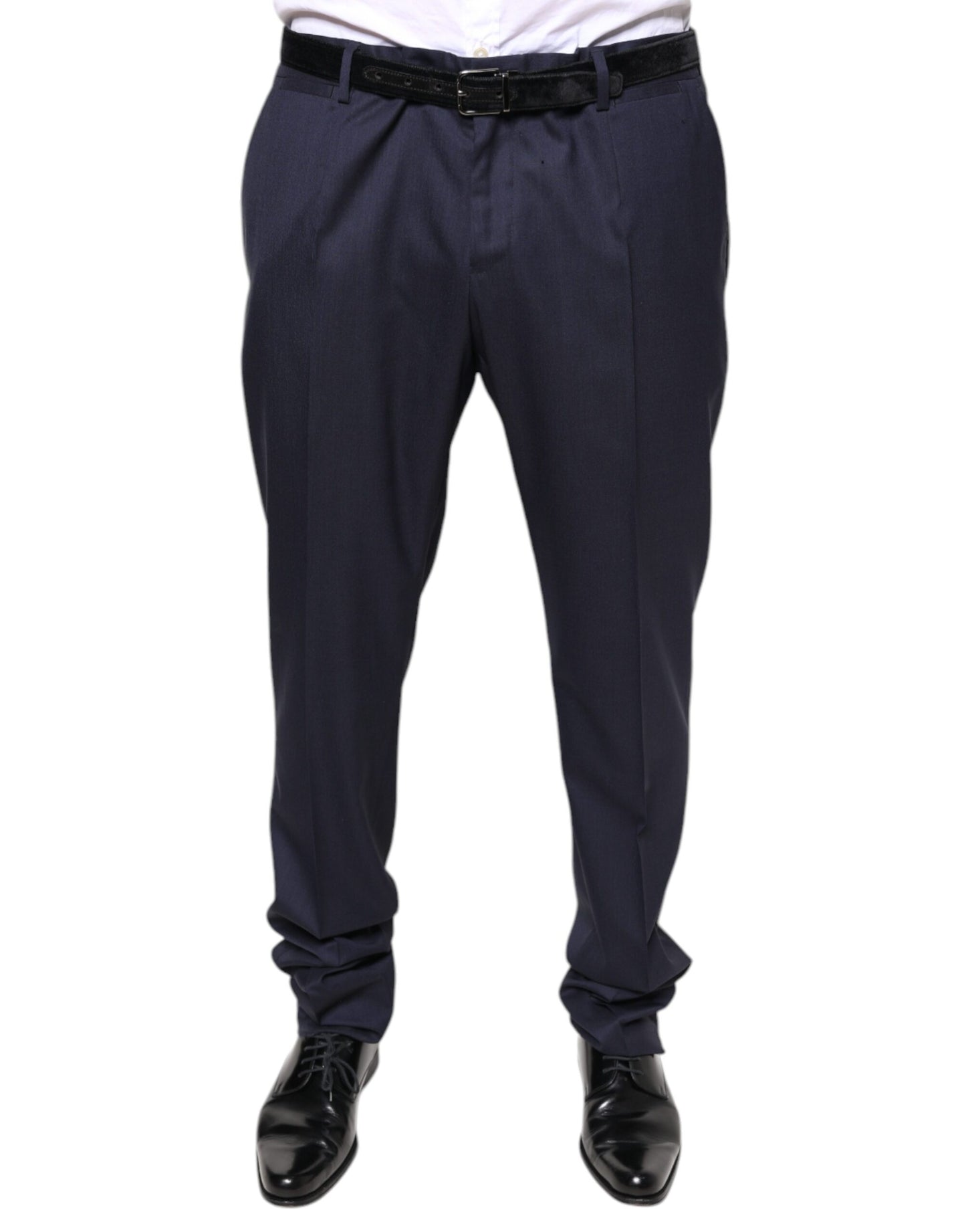Pantalon habillé skinny en laine bleue Dolce & Gabbana