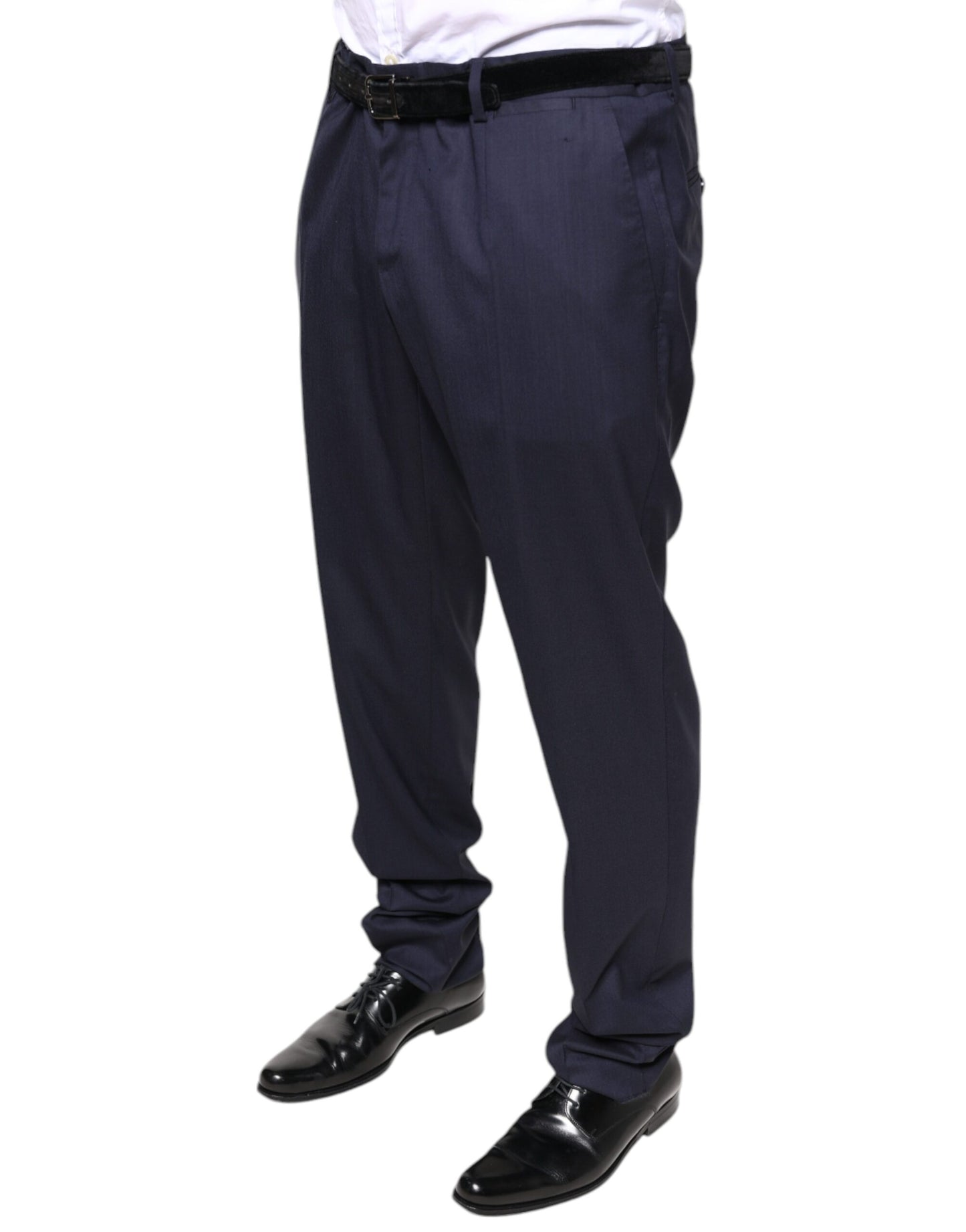 Pantalon habillé skinny en laine bleue Dolce & Gabbana