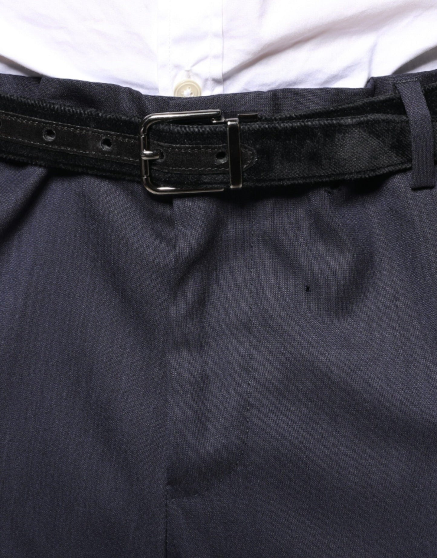 Pantalon habillé skinny en laine bleue Dolce & Gabbana
