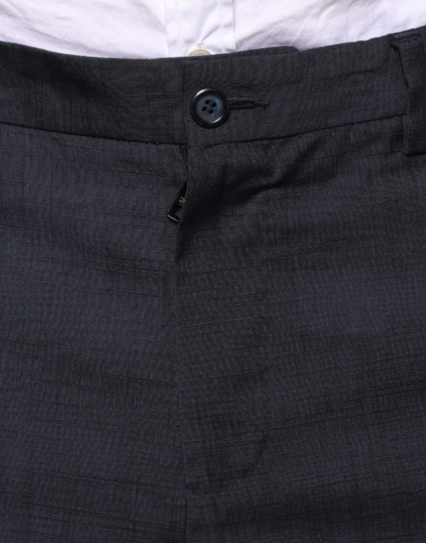 Pantalon habillé en coton et laine noir Dolce & Gabbana